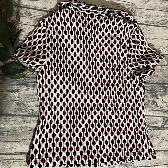 Vintage Guess Jeans Collared Zip-Up Geometric Top - Picture 5 of 7